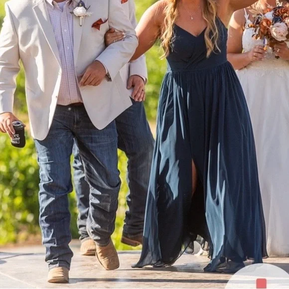 Dark Navy Azazie Cora - Picture 5 of 8